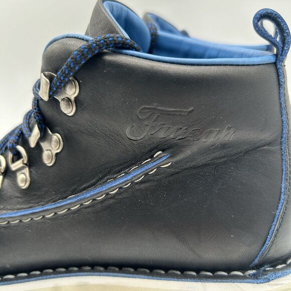 Fracap Men’s M60 Boots Black Blue Leather Made In Italy US 9.5 EU 42 - Picture 3 of 10